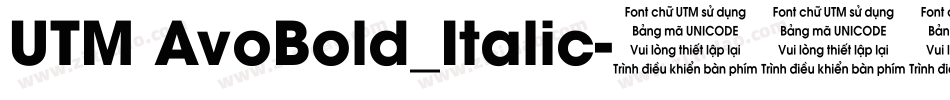 UTM AvoBold_Italic字体转换
